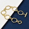 Brass Hexagon Link Chain Bracelets for Women Men BJEW-G740-05G-2