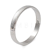 304 Stainless Steel Textured Bangles BJEW-F464-13P-2