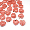 Heart Natural & Synthetic Mixed Stone Pendants G-Q355-M-2