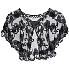 Polyester with Plastic Sequin Shawls AJEW-BM0001-60B-1