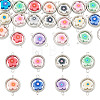 20Pcs Polymer Clay Flower & CCB Ring Frame Links Connector Charms CLAY-TADJ0001-10-2
