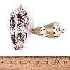 Electroplate Natural Spiral Shell Pendants SSHEL-Q100-31-02KCG-3