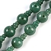 Natural Green Aventurine 3-Hole Guru Beads Strands G-H064-E07-01-1