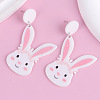 Easter Acrylic Glitter Powder Dangle Stud Earrings FS-WG58748-06-1