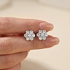 925 Sterling Silver Pave Moissanite Stud Earrings for Women SX7074-2-3