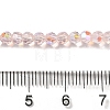 Electroplate Transparent Glass Beads Strands EGLA-A035-T3mm-L20-4