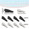 40Pcs 2 Colors Iron Alligator Hair Clip Findings PHAR-TADJ0001-12-3