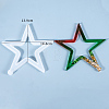 Christmas Hollow Star DIY Pendant Silicone Molds DIY-I034-07-1