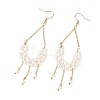 Shell Pearl Beads Dangle Earrings EJEW-JE07453-4