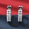 Round Brass Hoop Earrings EJEW-H180-11P-3