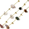 Handmade Natural Indian Agate Chip Beaded Chains CHC-F020-09G-15-1