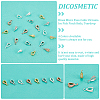 20Pcs 4 Colors Brass Micro Pave Cubic Zirconia Ice Pick Pinch Bails ZIRC-DC0001-05-4