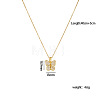 Brass Micro Pave Cubic Zirconia Openable Blank Locket Pendant Necklaces for Engraved Name FS-WG25E25-07-1