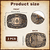2Pcs Zinc Alloy Smooth Buckles FIND-NB0007-31B-02-2