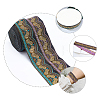 2Rolls 2 Colors Ethnic Style Embroidery Polyester Ribbons OCOR-GA0001-12-5
