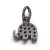 Brass Micro Pave Cubic Zirconia Pendants ZIRC-K070-42-3