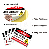5Pcs Waterproof PVC Warning Sign Stickers DIY-WH0237-026-3