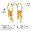 304 Stainless Steel Chain Tassel Hoop Earrings for Women HJ6544-1-2