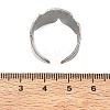 Textured Bark 304 Stainless Steel Cuff Rings Components SA-CBA45D5-12P-3