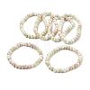 AB Color Faceted Rondelle Glass Beaded Stretch Bracelets for Women BJEW-PH01820-07-1