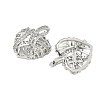 Brass Micro Pave Clear Cubic Zirconia Pendants X-KK-B139-01P-2