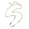 304 Stainless Steel with Natural Mixed Gemstone Pendant Necklaces NJEW-JN06653-02-2