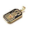 Tarot 304 Stainless Steel Enamel Pendants STAS-M119-09L-G-3