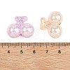 UV Plating Transparent Crackle Acrylic Beads MACR-K361-51-3