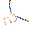 3Pcs 3 Colors Round Glass Seed Beaded Necklaces NJEW-JN05908-6