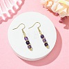 Natural Amethyst Dangle Earrings EJEW-JE07308-02-1