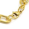 304 Stainless Steel Curb Chain/Twisted Chain Bracelets STAS-A028-B104G-2