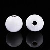 Spray Painted Round Natural Schima Wood Beads WOOD-A018-14mm-30-2