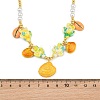Ocean Brass Enamel Starfish Shell Shape Pendant Round ABS Imitation Pearl Beaded Necklaces KK-CBA4547-04A-G-5