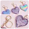 15Pcs 15 Colors Alloy Keychains KEYC-GO0001-21-4