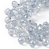 Transparent Electroplate Glass Beads Strands EGLA-F152A-PL04-3