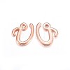 Rose Gold Plated Alloy Letter Pendants X-PALLOY-J718-01RG-U-1