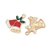 Christmas Alloy Enamel Pendants X-FIND-I067-02KCG-04B-2