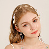 Zinc Alloy Rhinestone Hair Bands OHAR-WH20007-01B-G-5