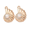 Alloy & ABS Imitation Pearl & Rhinestone Pendants FIND-K030-18B-G-1
