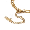 Enamel Horse Eye Column Beaded Bracelet with Paperclip Chains BJEW-P284-10B-G-3