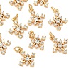 SHEGRACE Brass Micro Pave Cubic Zirconia Pendants XGRQ3D032-487G-1