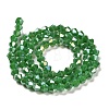 Opaque Solid Color Electroplate Glass Beads Strands EGLA-A039-P4mm-B08-2