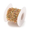 Brass & Glass Seed Beaded Chain KK-CBA3B44-02G-3