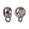 Tibetan Style Alloy Tube Bails TIBEP-LFH251Y-B-FF-3