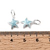Ocean 925 Sterling Silver Enamel Starfish Charms STER-K188-11S-3