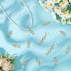 12Pcs Brass Micro Pave Clear Cubic Zirconia Pendants ZIRC-BC0001-29-4