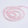 Natural Rose Quartz Beads Strands G-P354-13-4x2mm-2