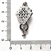 Brass Micro Pave Cubic Zirconia Fold Over Clasps KK-M318-25B-3