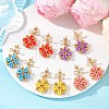 Glass Seed Beads Dangle Stud Earrings EJEW-MZ00702-1