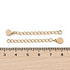 Ion Plating(IP) 316 Surgical Stainless Steel Curb Chain Extender with Natural Rose Quartz Round Charm STAS-A097-01G-03-3